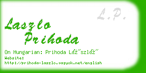 laszlo prihoda business card